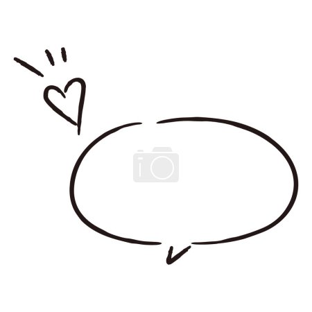 Photo for A cute and loose hand-drawn speech bubble. Ideal for finishing with a rough and stylish impression. Vector illustration. - Royalty Free Image