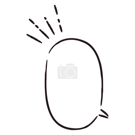 Photo for A cute and loose hand-drawn speech bubble. Ideal for finishing with a rough and stylish impression. Vector illustration. - Royalty Free Image