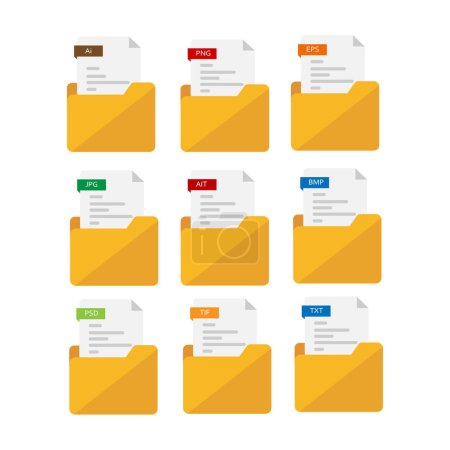 icons of various file types
