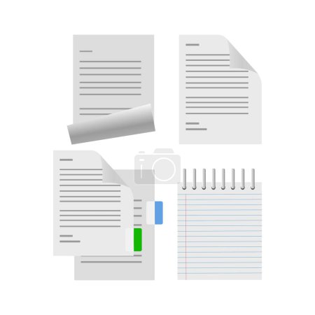 Contract documents pile vector illustration, flat cartoon document stack agreement document management concept, business document