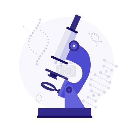 Simple microscope vector illustration in flat style