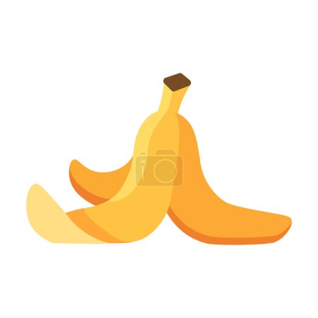 Illustration for Banana peel vector icon. isolated on white background. Vector illustration - Royalty Free Image
