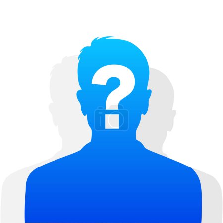 An unknown person with a hidden, closed and masked face is an anonymous character. Vector illustration