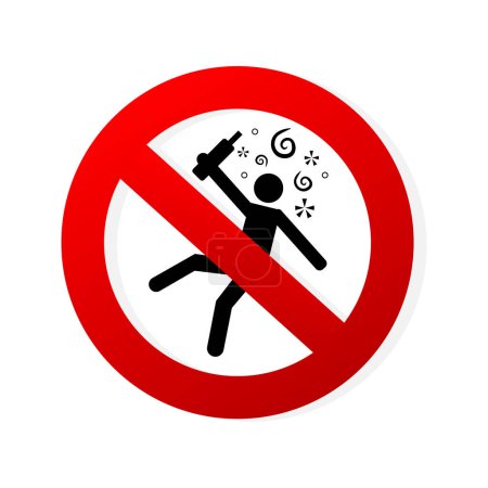 Illustration for A sign prohibiting being in a drunken state. Vector illustration - Royalty Free Image