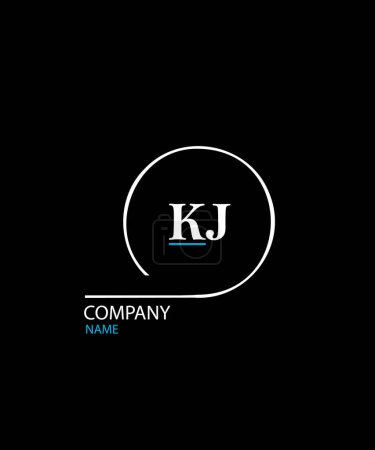 KJ Letter Logo Design. Unique Attractive Creative Modern Initial KJ Initial Based Letter Icon Logo