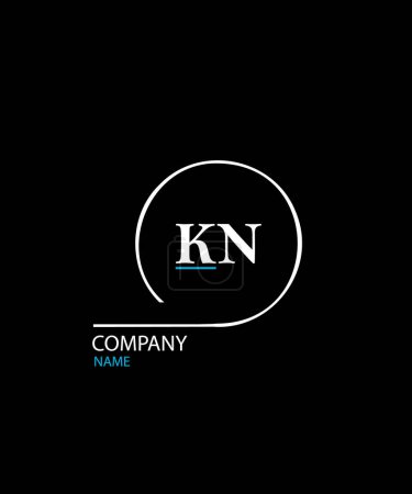KN Carta Diseño de Logo. Logotipo único atractivo creativo inicial KN inicial basado en letra icono