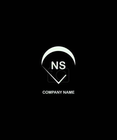 Diseño de Logo Carta NS. Único atractivo creativo moderno inicial NS carta de base inicial icono logotipo
