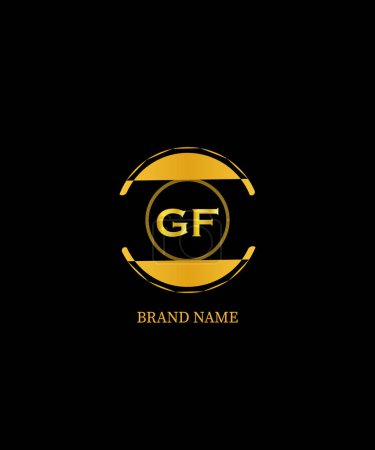 Diseño del logotipo de GF Letter. Único atractivo creativo moderno inicial GF carta inicial icono logotipo