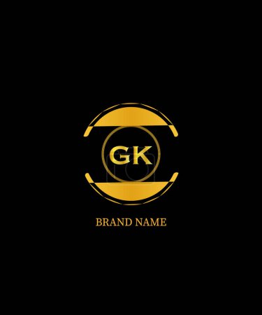 GK Lettre Logo Design. Unique attrayant créatif moderne initial GK lettre initiale basée logo Icône