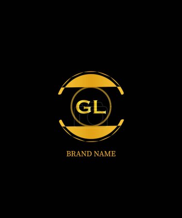 Diseño de Logo Carta GL. Único atractivo creativo moderno inicial GL inicial basado en letra icono logotipo