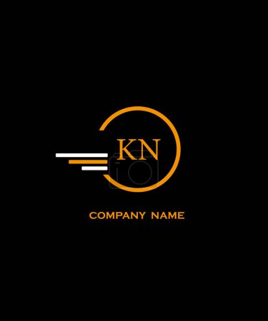 KN Carta Diseño de Logo. Único atractivo creativo moderno inicial KN