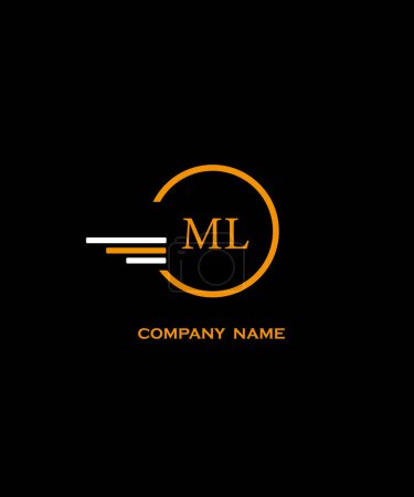 ML Letter Logo Design. Creative Initials Letter Concept. ML Icon Design