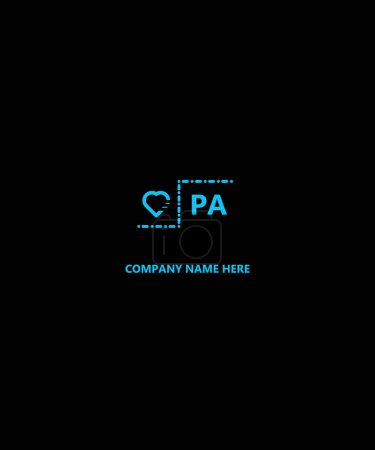Diseño de Logo Carta PA. Único atractivo creativo moderno inicial PA inicial basado en letra icono logotipo