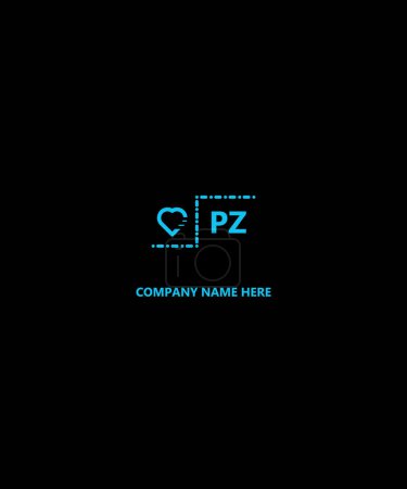Diseño de Logo Carta PZ. Único atractivo creativo moderno inicial PZ carta de base inicial icono logotipo