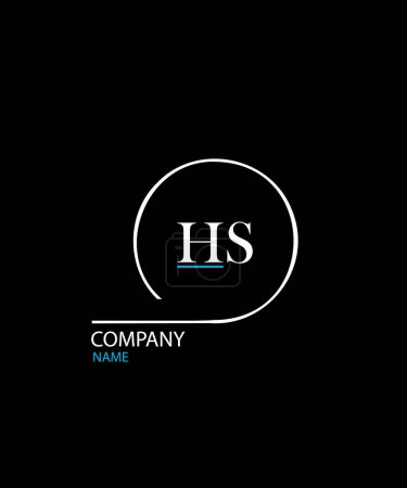 Diseño de Logo Carta HS. Único atractivo creativo moderno inicial HS inicial basado en letra icono logotipo