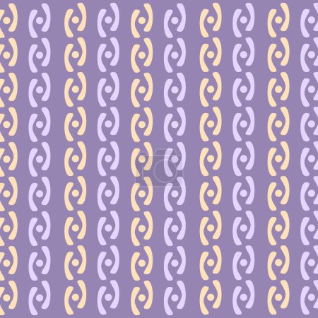 Téléchargez les illustrations : Fond abstrait aux couleurs violettes et lilas, avec des chaînes abstraites en jaune. Texture - en licence libre de droit