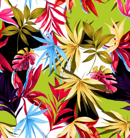 leaf design on colorful background