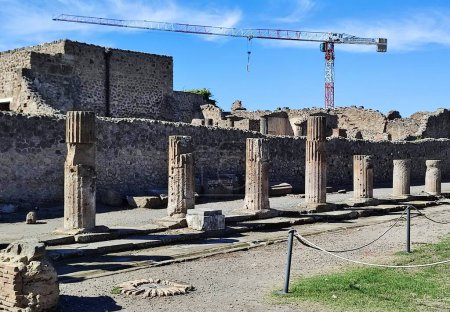 Photo for Pompeii, Campania, Italy - October 14, 2021: Sanctuary of Apollo in the Pompeii Archaeological Park - Royalty Free Image