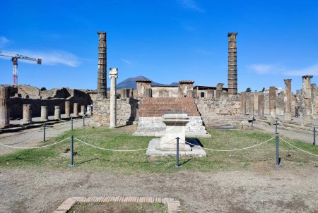Photo for Pompeii, Campania, Italy - October 14, 2021: Sanctuary of Apollo in the Pompeii Archaeological Park - Royalty Free Image