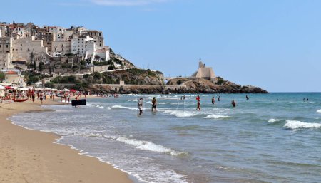 Photo for Sperlonga, Lazio, Italy  September 5, 2021: Lidi on Ponente beach - Royalty Free Image