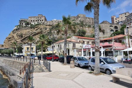 Photo for Pizzo Calabro, Calabria, Italy  June 14, 2021: Panoramic view of the village from Lungomare Colombo - Royalty Free Image