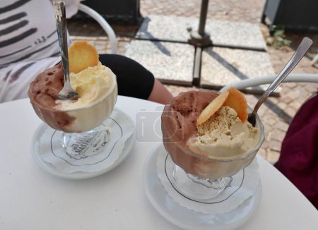 Photo for Pizzo Calabro, Calabria, Italy  June 14, 2021: Casa Mastroianni ice creams on Lungomare Colombo - Royalty Free Image