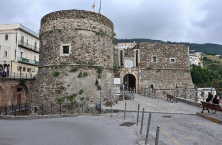 Photo for Pizzo Calabro, Calabria, Italy  June 10, 2021: Aragonese Castle where the King of Naples Gioacchino Murat was detained and shot in 1815 - Royalty Free Image