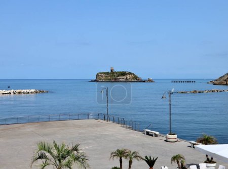 Photo for Monte di Procida, Campania, Italy  May 27, 2021: Islet of San Martino from the Port of Acquamorta - Royalty Free Image