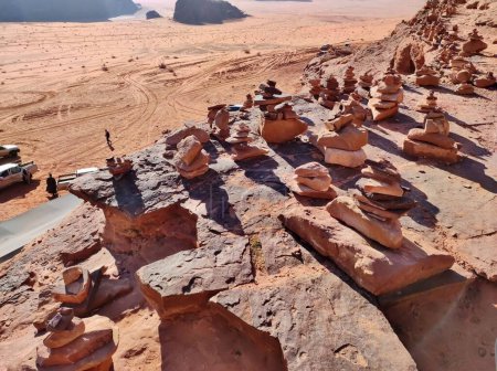 Photo for Petra, Jordan - January 6, 2023: Glimpse of Wadi Rum desert - Royalty Free Image