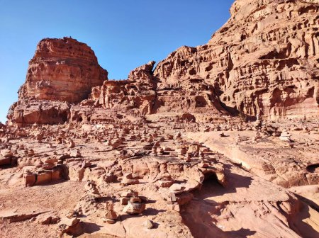 Photo for Petra, Jordan - January 6, 2023: Glimpse of Wadi Rum desert - Royalty Free Image