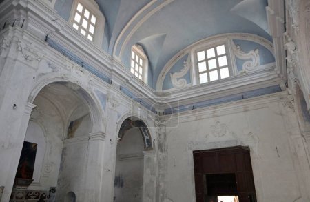 Photo for Benevento, Campania, Italy  March 25, 2023: Interior of the eighteenth-century church of San Marco dei Sabariani in Santa Teresa, or more commonly Chiesa di Santa Teresa. - Royalty Free Image