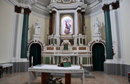 Photo for Tropea, Calabria, Italy  June 12, 2021: Interior of the 19th century Chiesa di San Michele or Chiesa del Purgatorio, in Largo San Michele - Royalty Free Image