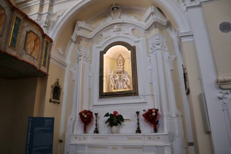 Photo for Maratea, Basilicata, Italy - September 22, 2023: Interior of the eighteenth-century Church of the Annunziata in Via dell'Unit d'Italia - Royalty Free Image