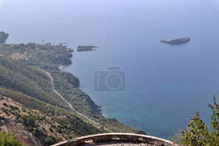 Photo for Maratea, Basilicata, Italy - September 22, 2023: Overview from Monte San Biagio - Royalty Free Image