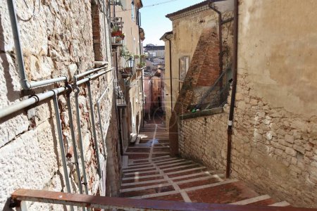 Photo for Campobasso, Molise, Italy  November 9, 2023: Glimpse of the historic center from the alleys - Royalty Free Image