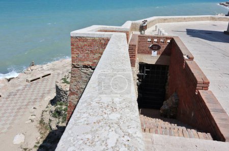 Termoli, Molise, Italy  12 April 2024: Fortified village on the Adriatic sea dominated by the Swabian Castle built in the 11th century