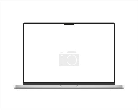 Realistic laptop mockup Isolated on white