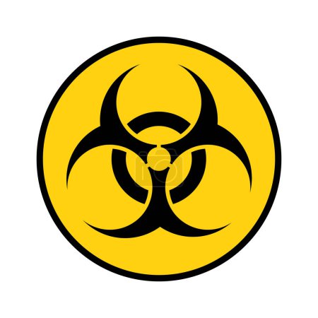 Biohazard warning sign isolated