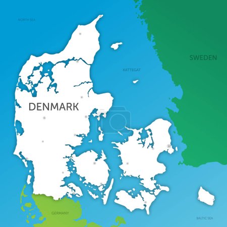 Dänemark Kartenpapierschnitt