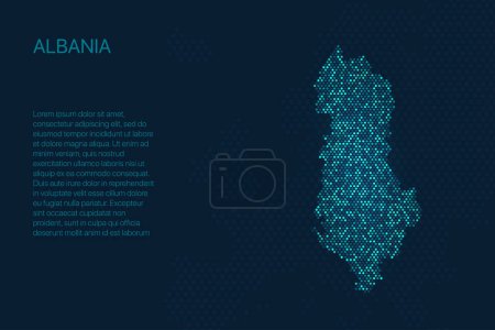 Albania digital pixel map for design