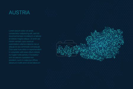 Austria digital pixel map for design