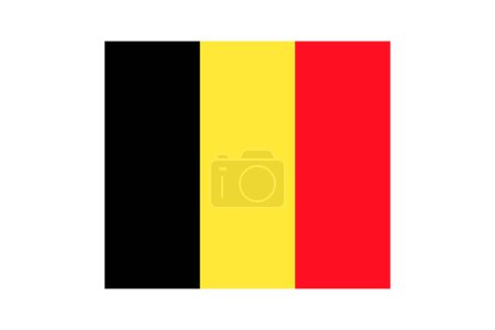 Belgium flag original color and proportions