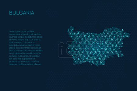 Bulgaria digital pixel map for design