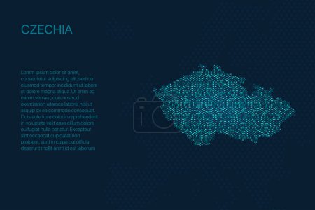 Czechia digital pixel map for design