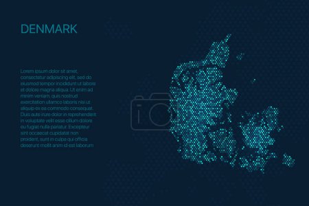 Denmark digital pixel map for design
