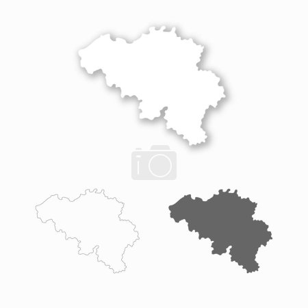 Bélgica mapa conjunto para el diseño fácil de editar