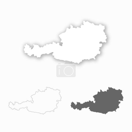 Austria map set for design easy to edit