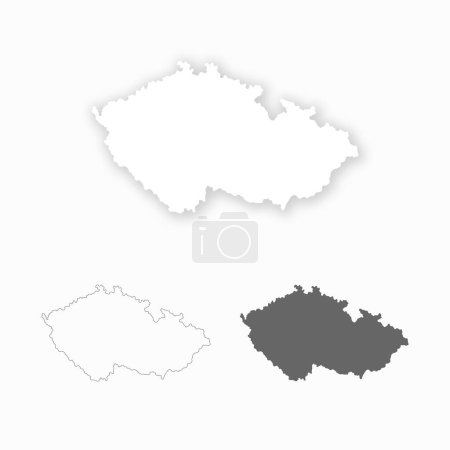 Czechia ensemble de carte pour la conception facile à éditer