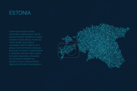 Estonia digital pixel map for design