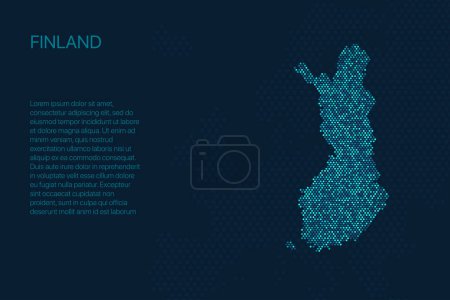 Finland digital pixel map for design